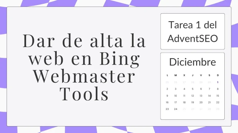 Dar de alta la web en Bing Webmaster Tools