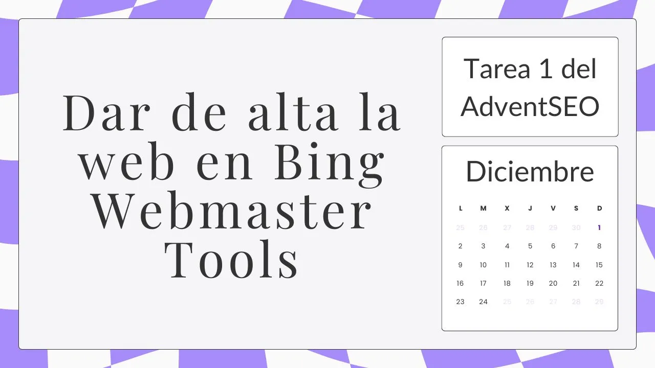 Dar de alta la web en Bing Webmaster Tools
