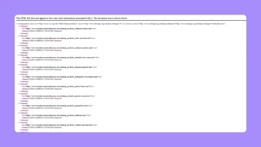 Revisar sitemap