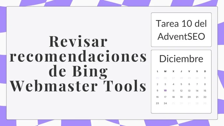 Revisar recomendaciones de Bing Webmaster Tools