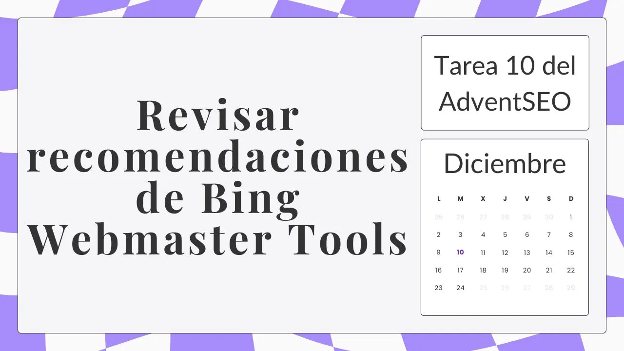 Revisar recomendaciones de Bing Webmaster Tools