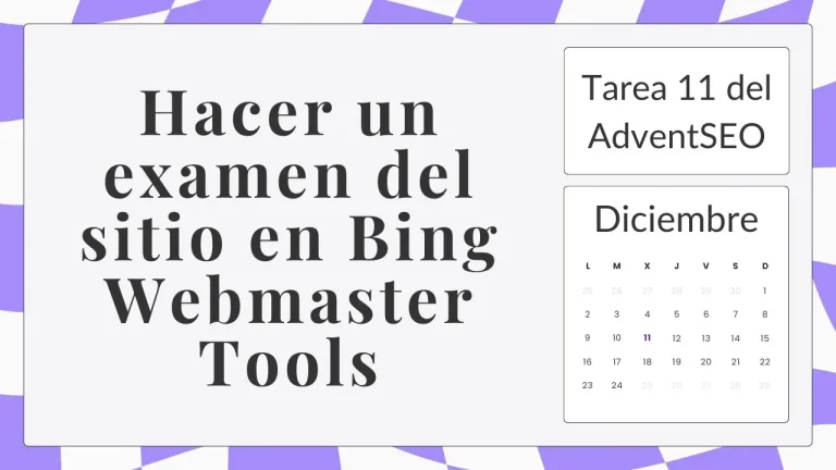 Examen del sitio en Bing Webmaster Tools