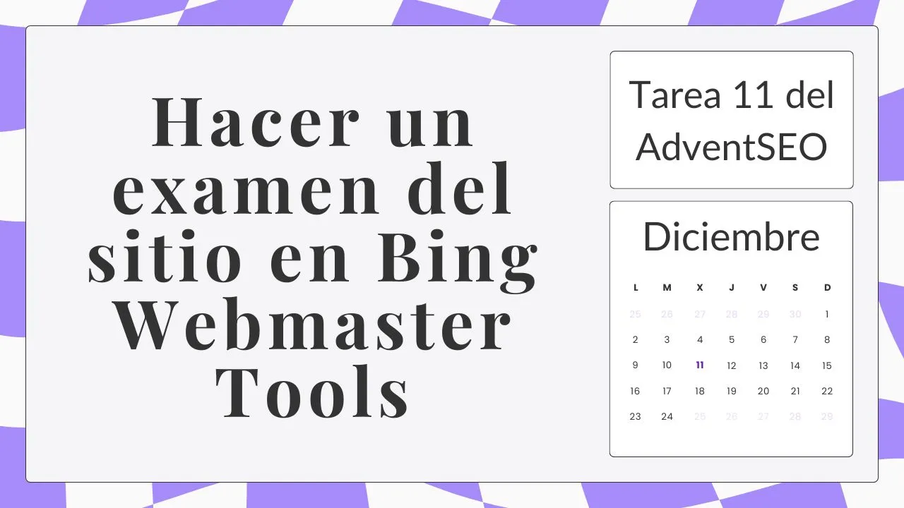 Examen del sitio en Bing Webmaster Tools