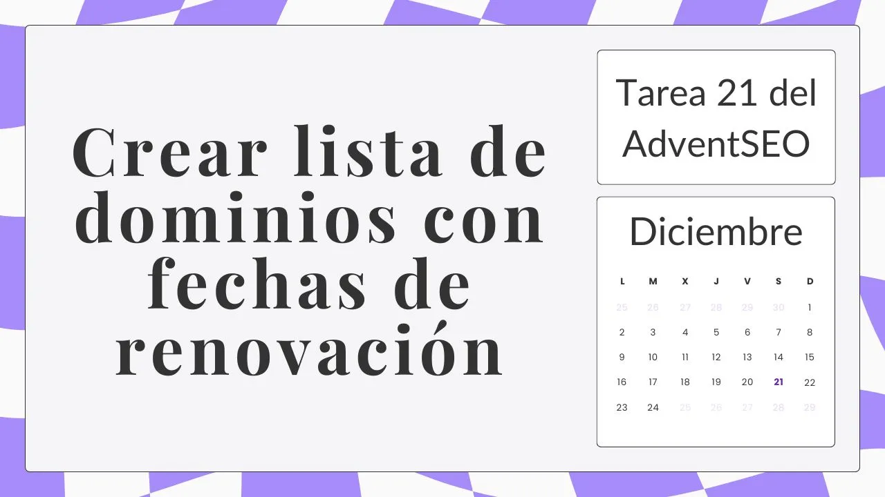 Crear lista de dominios