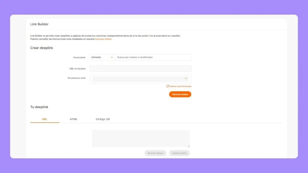 Crear enlaces de afiliados